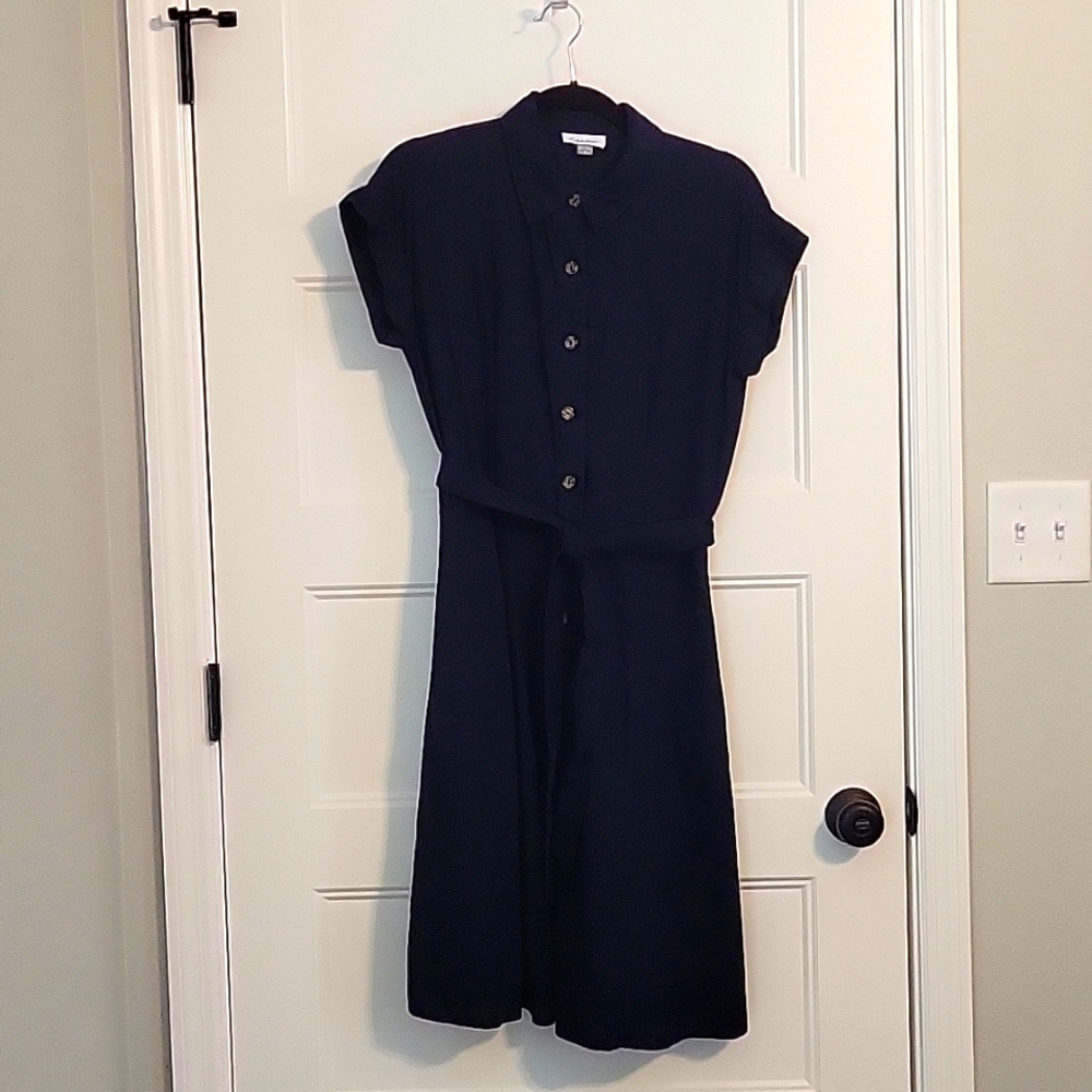 Calvin Klein Navy Linen Dress